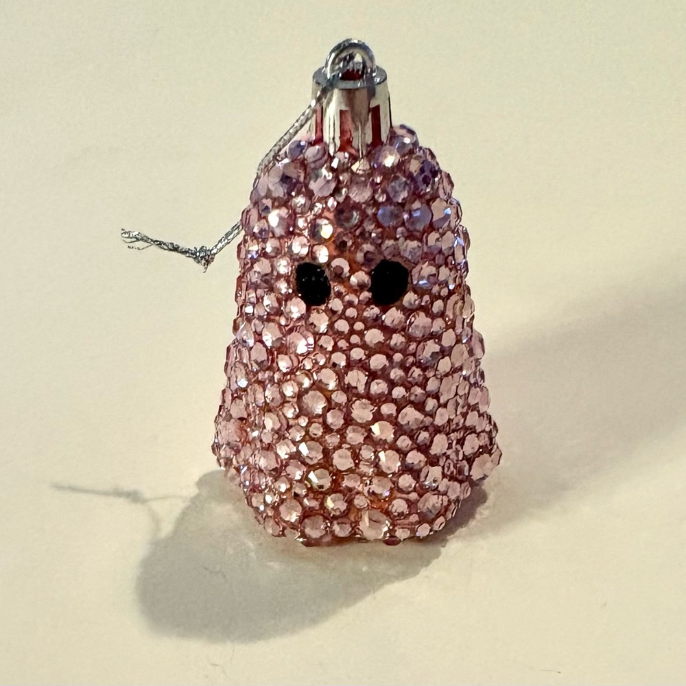 Sparkling Pink Crystal Ghost ornament